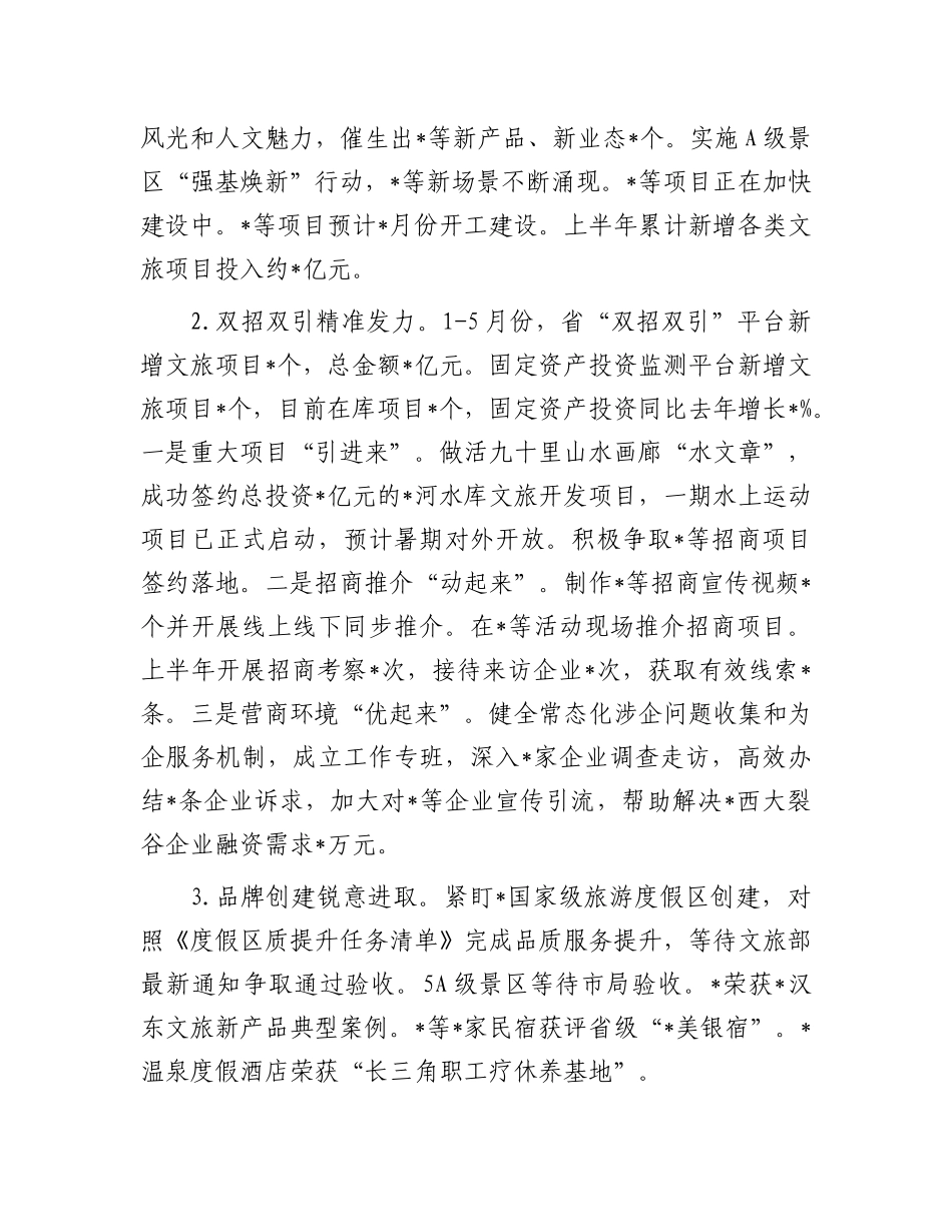 区文旅局2025年上半年工作总结及下半年工作安排.docx_第2页