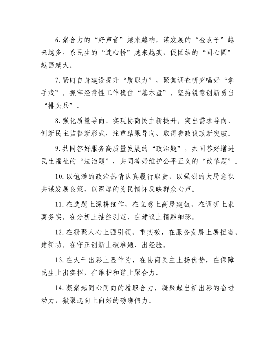 人大政协工作类排比句（2025年6月1日）.docx_第2页