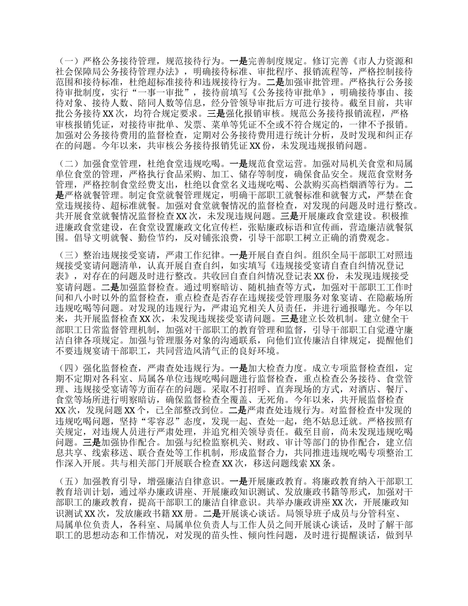 人社局在全市违规吃喝专项整治工作推进会上的汇报发言.docx_第2页