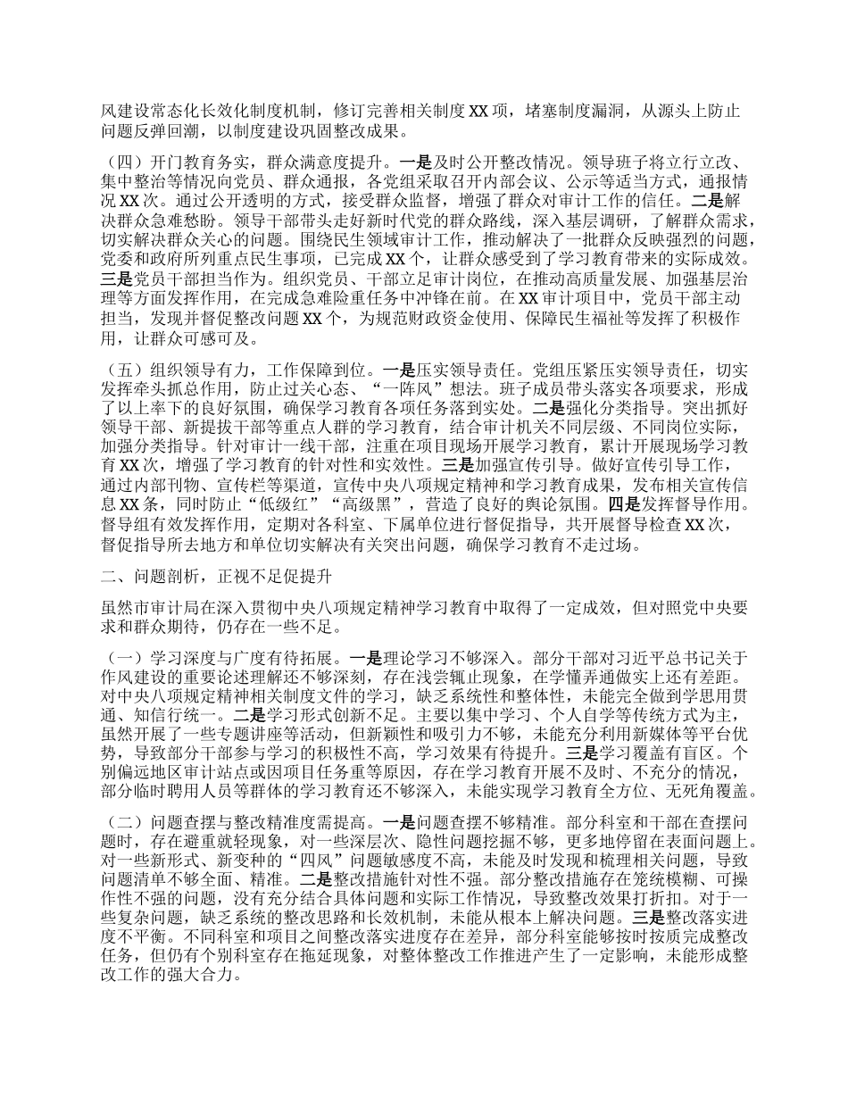 审计局关于深入贯彻中央BXGD精神学习教育“回头看”情况报告.docx_第2页