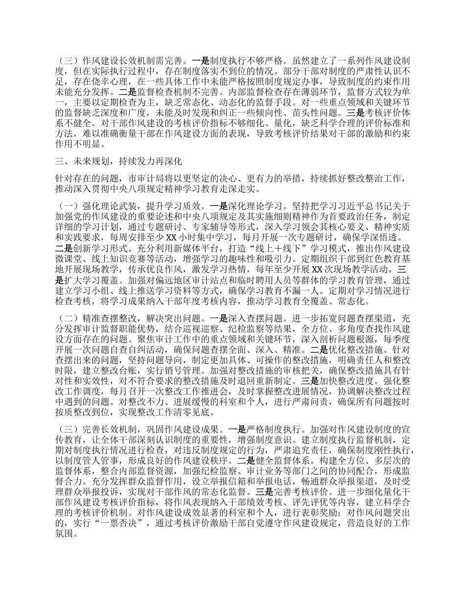 审计局关于深入贯彻中央BXGD精神学习教育“回头看”情况报告.docx_第3页
