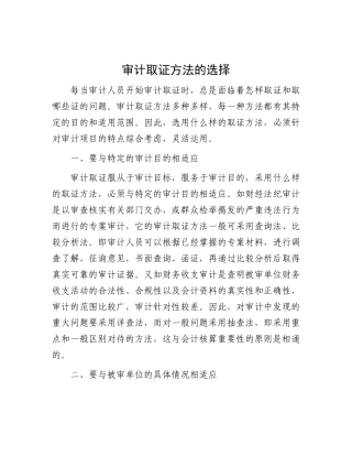 审计取证方法的选择.docx