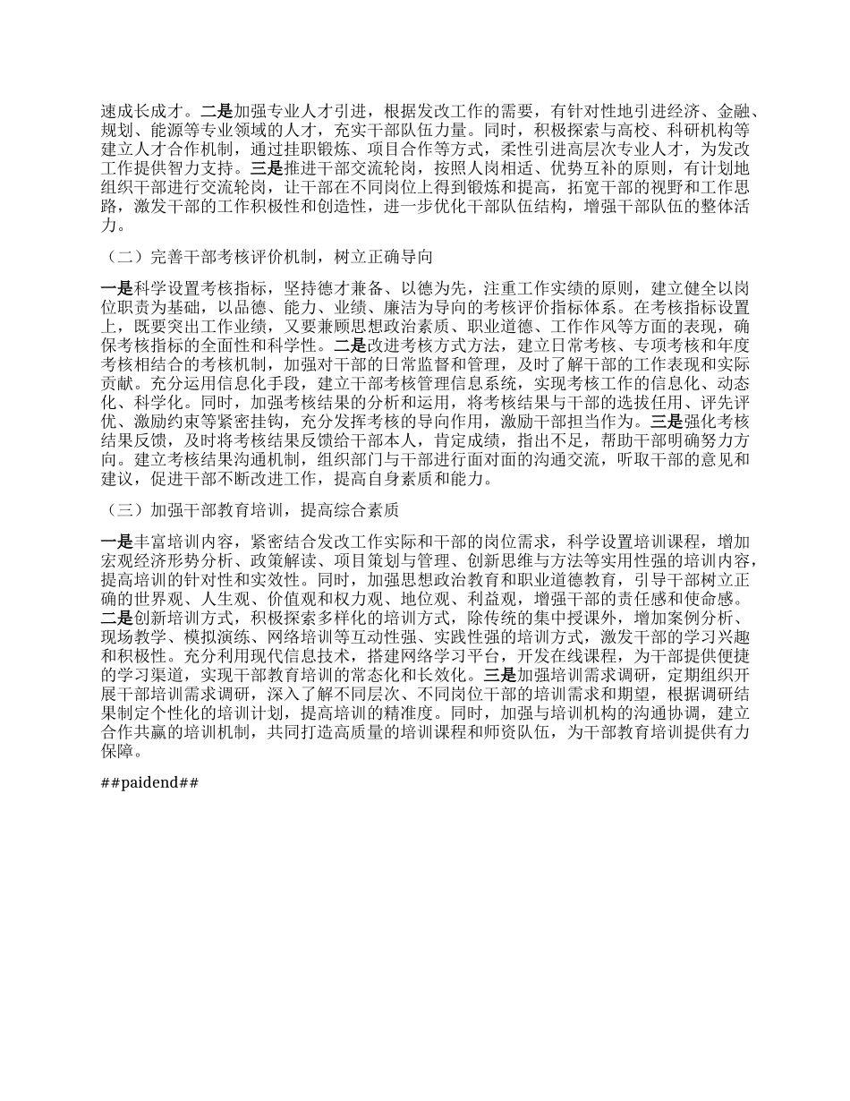 市发改委关于2024年选人用人专项工作报告有重名 960693.docx_第3页