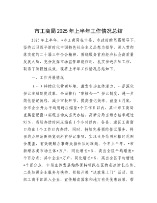 市工商局2025年上半年工作情况总结.docx