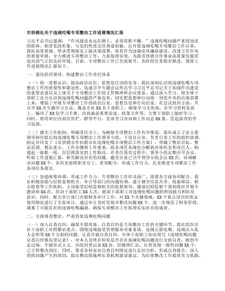 市供销社关于违规吃喝专项整治工作进展情况汇报.docx