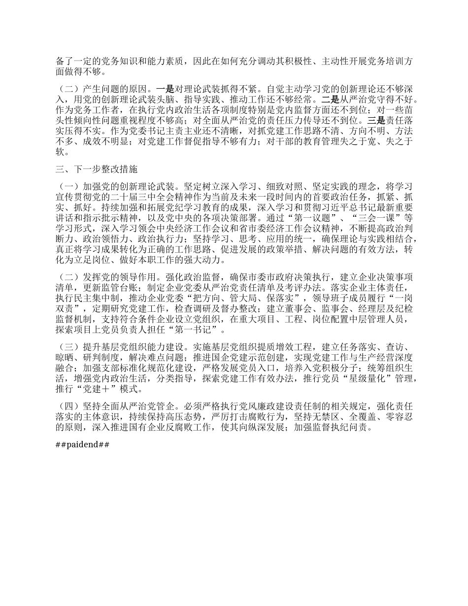 市国资委X委书记2024年抓基层X建工作述职报告.docx_第2页