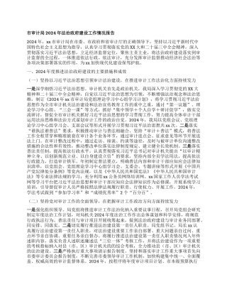 市审计局2024年法治政府建设工作情况报告.docx