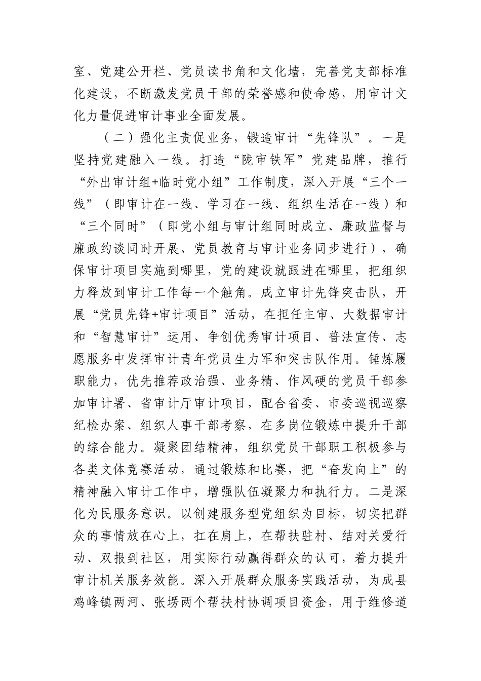 市审计局X组上半年落实全面从严治X主体责任工作情况报告（3891字）.docx_第3页