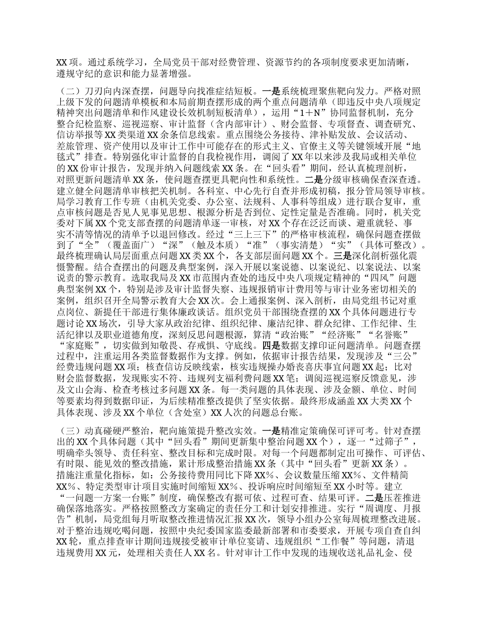 市审计局深入贯彻中央BXGD精神学习教育“回头看”情况报告 (2).docx_第2页