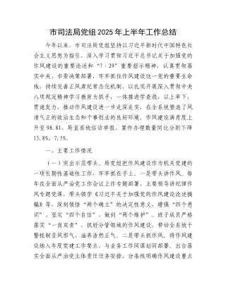 市司法局X组2025年上半年工作总结.docx