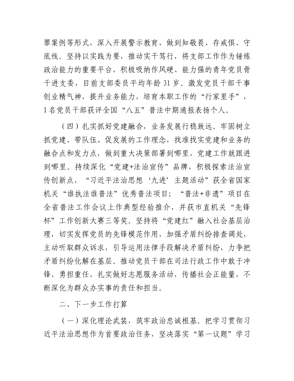 市司法局第一X支部2025年上半年X建工作总结.docx_第3页