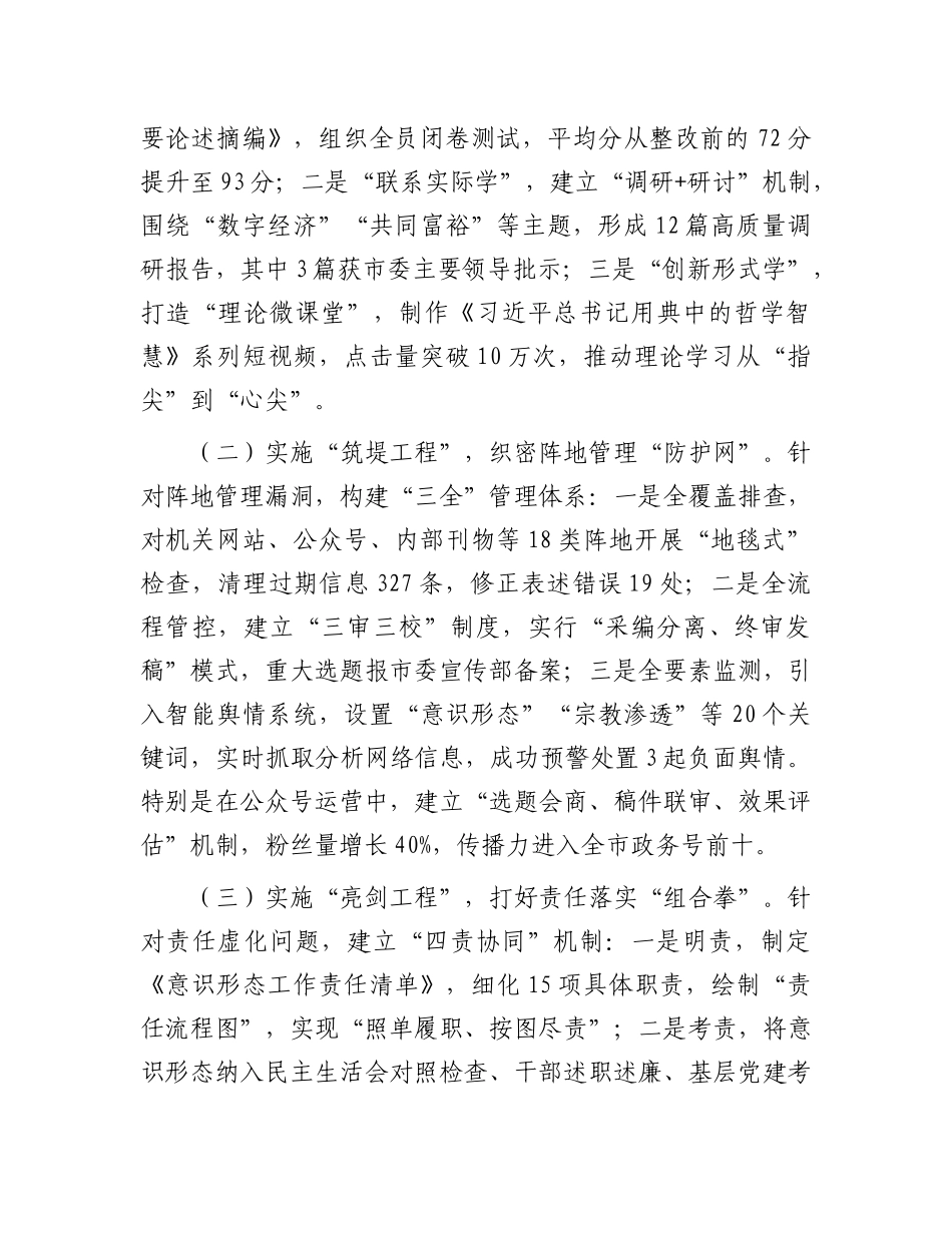 市委办公室落实省委巡视反馈意识形态问题整改报告.docx_第3页