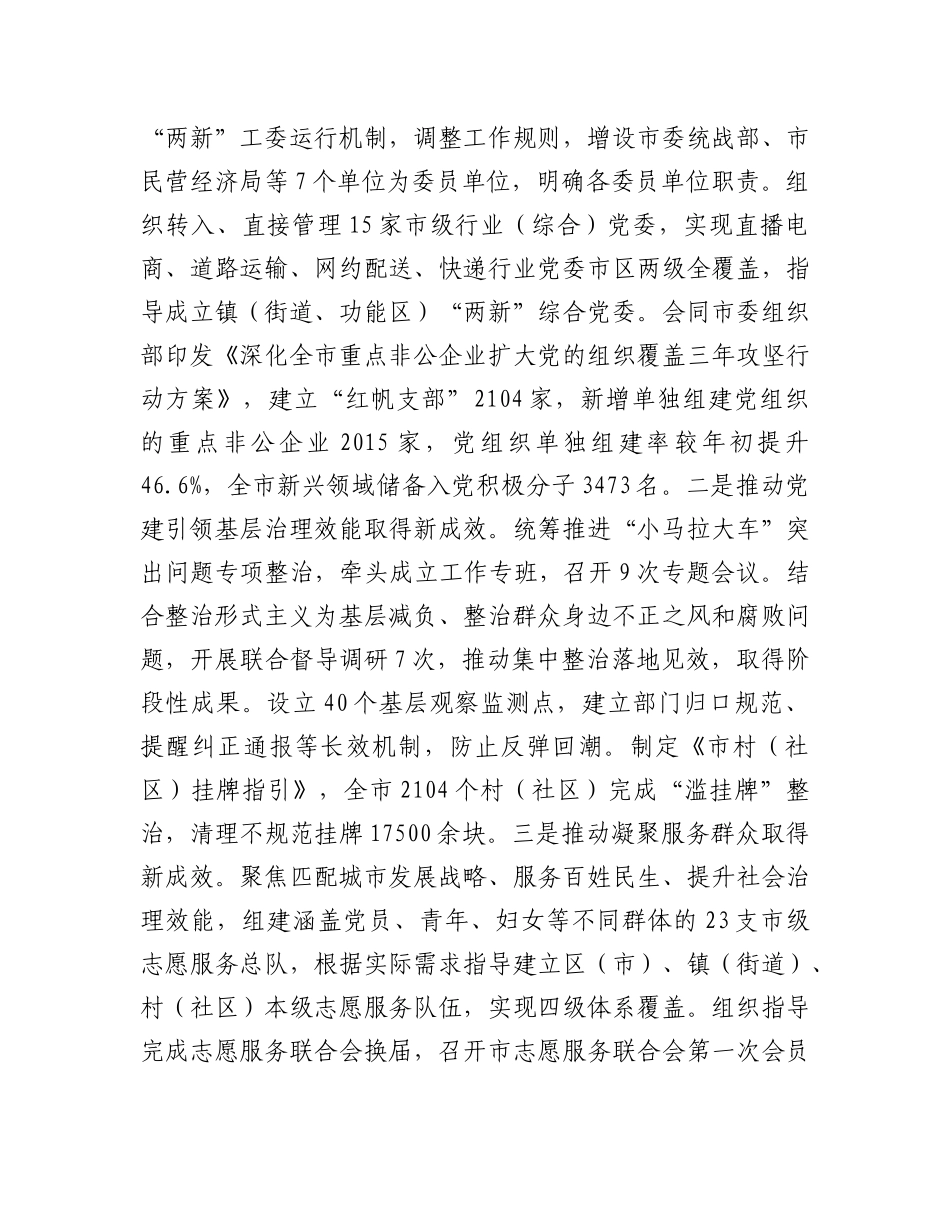 市委社会工作部部长2024年述职述廉述X建工作报告.docx_第3页