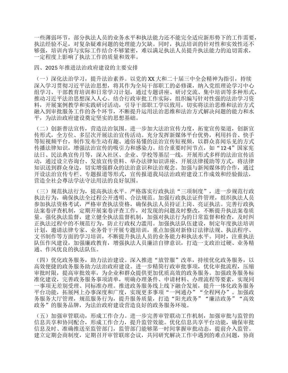 市行政审批服务局2024年度 法治政府建设情况报告.docx_第3页