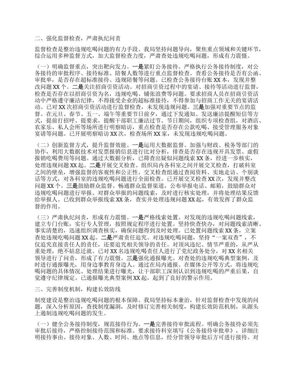 市招商局关于违规吃喝专项整治工作进展情况汇报.docx_第2页