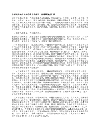 市招商局关于违规吃喝专项整治工作进展情况汇报.docx