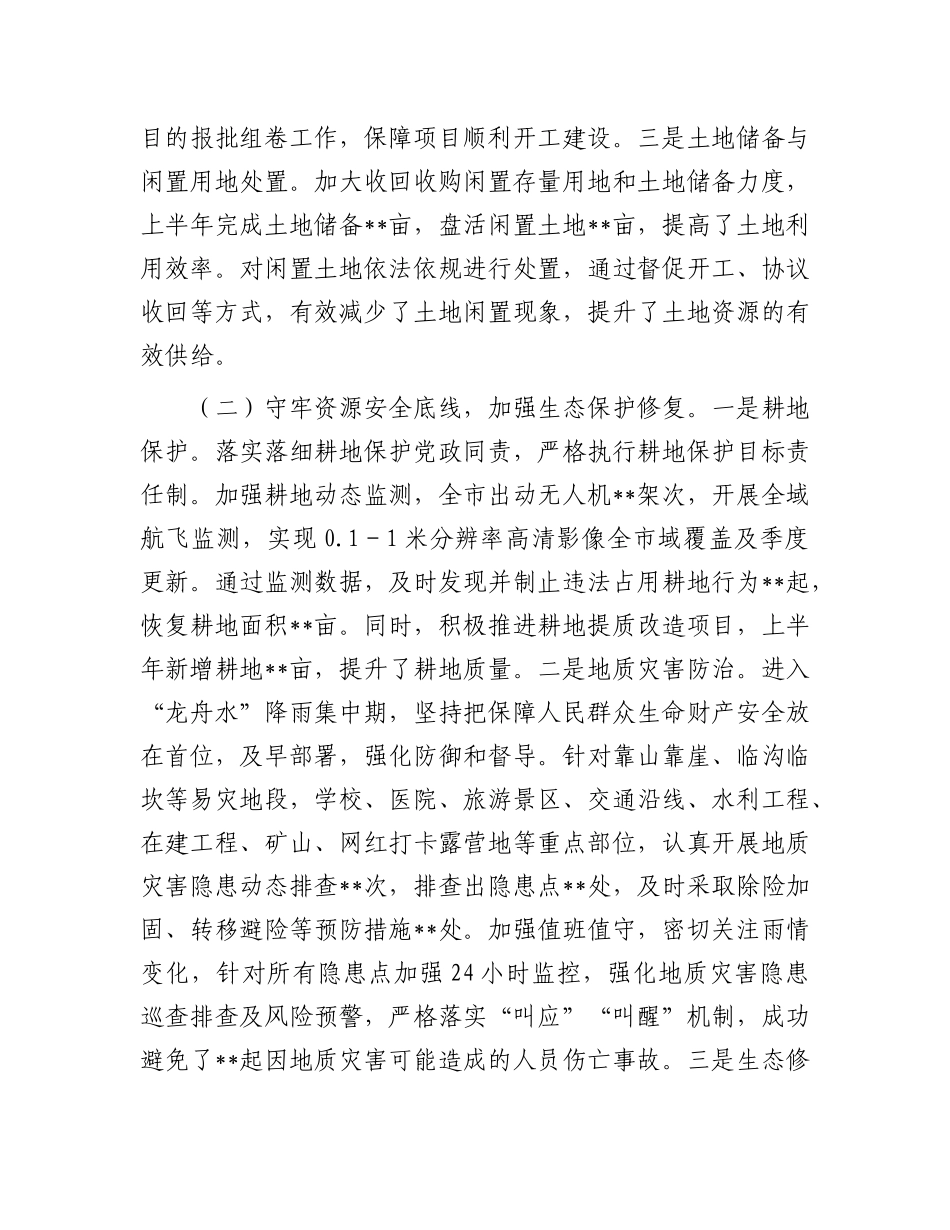市自然资源局2025年上半年工作情况总结(1).docx_第2页