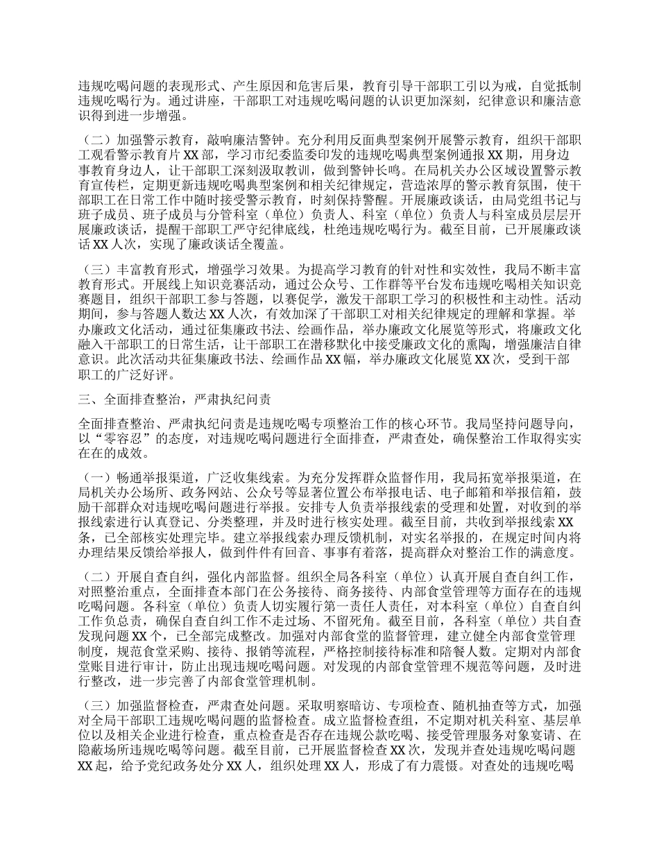 违规吃喝整治工作汇报：严守纪律红线，打造廉洁环保队伍.docx_第2页