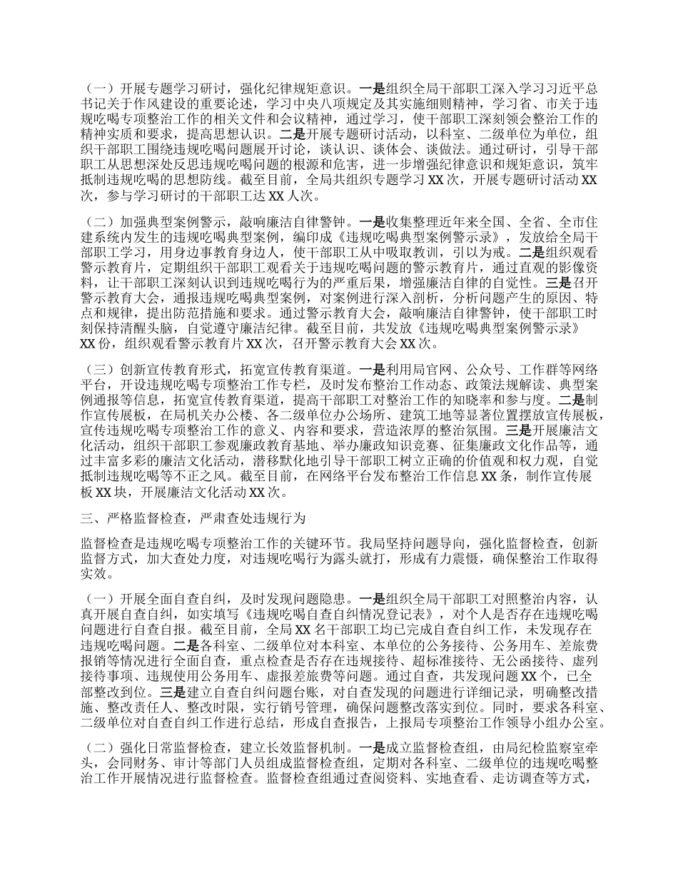 违规吃喝专项整治工作经验汇报：正风肃纪净生态，住建清风促发展.docx_第2页