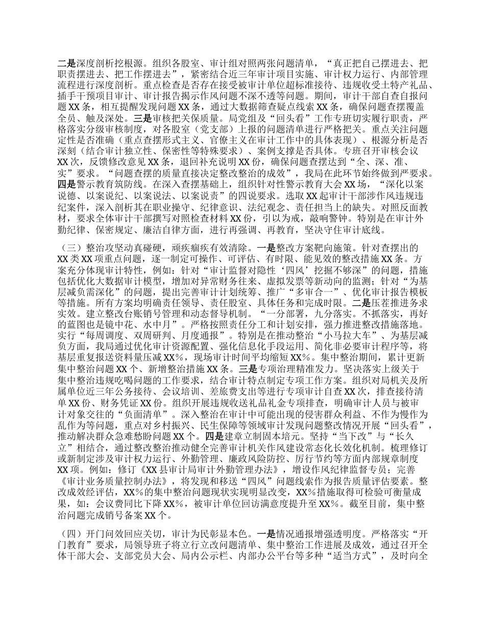 县审计局深入贯彻中央BXGD精神学习教育“回头看”情况报告.docx_第2页