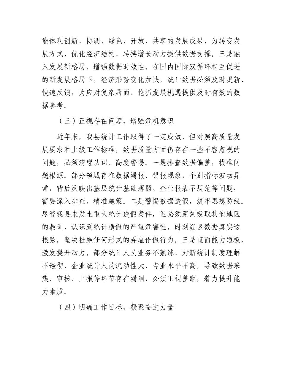 县统计局长在统计数据质量核查工作会上的讲话.docx_第3页