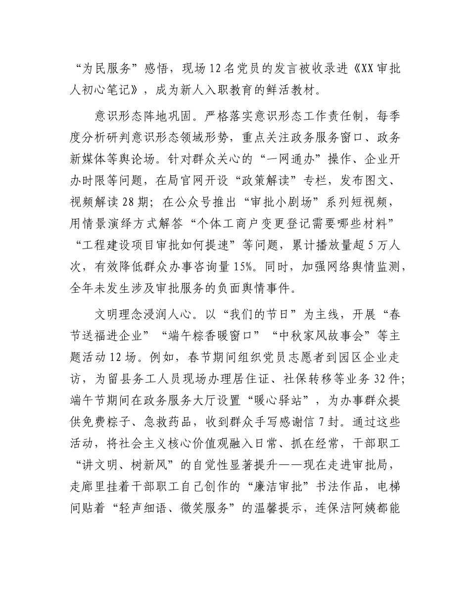 县行政审批局2025年申请保持县级文明单位自查报告.docx_第2页