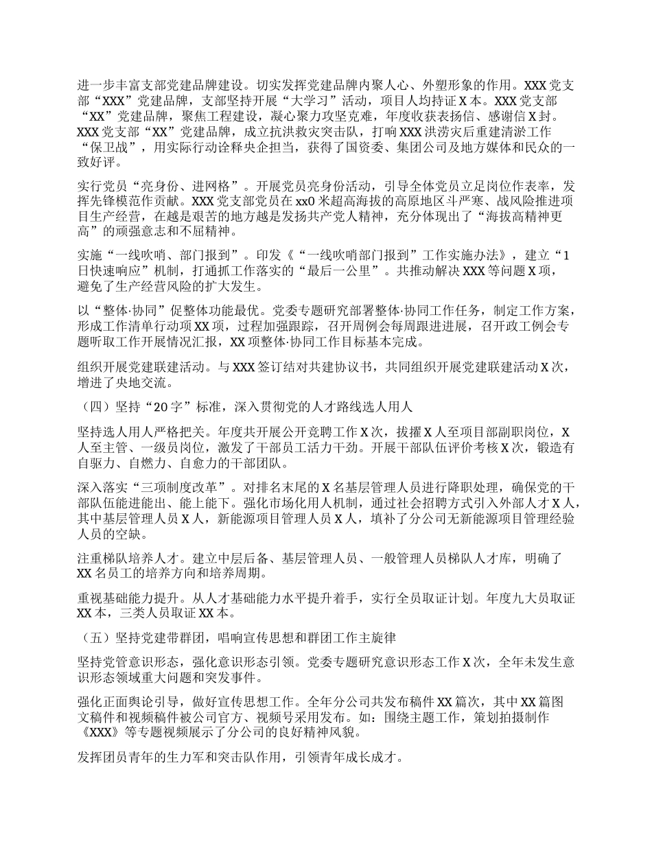 央企202X年X建工作开展情况报告.docx_第2页