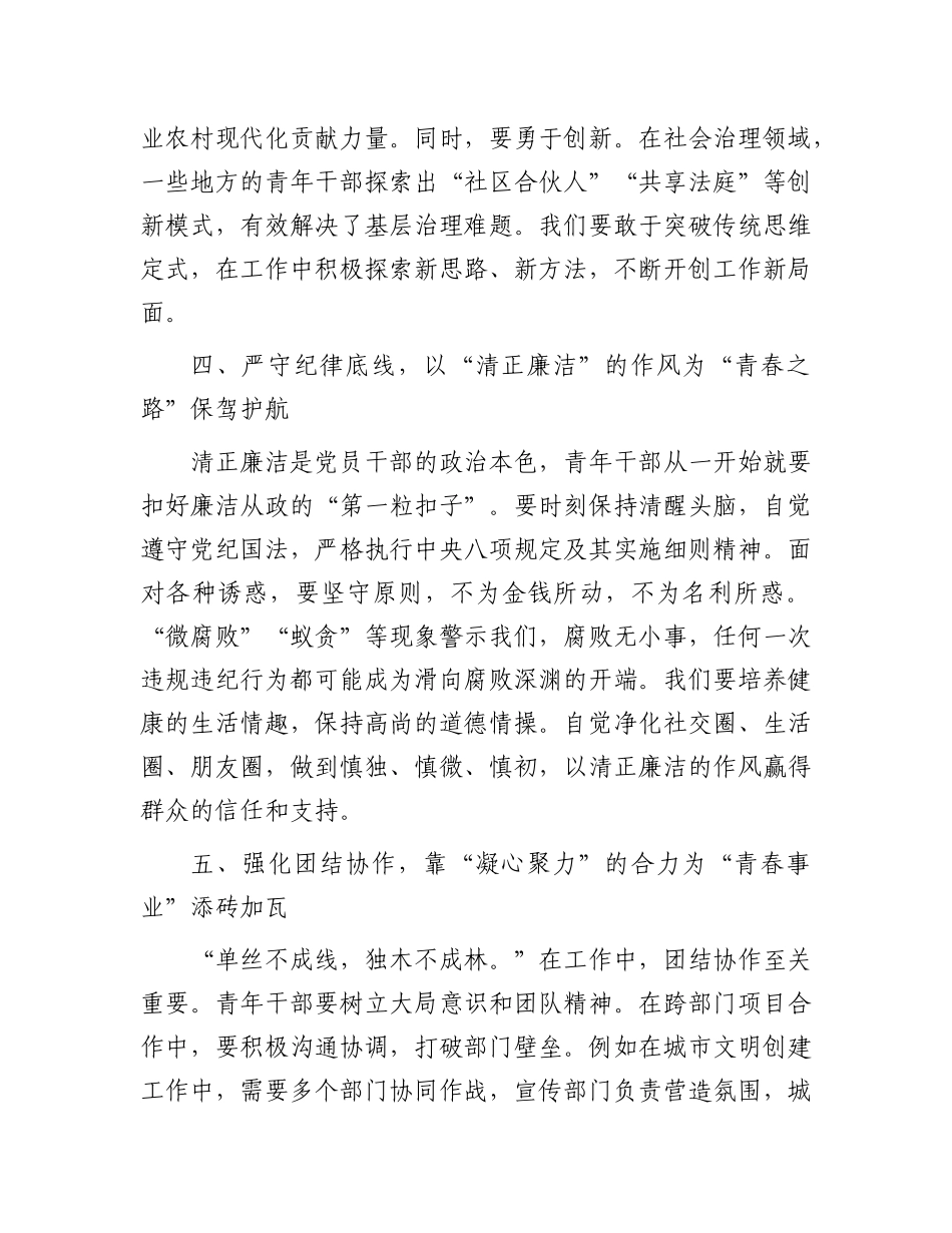 以青春之我，铸时代担当——在青年干部座谈交流会上的发言.docx_第3页
