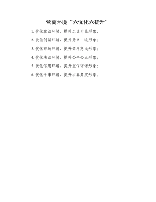 营商环境“六优化六提升”.docx