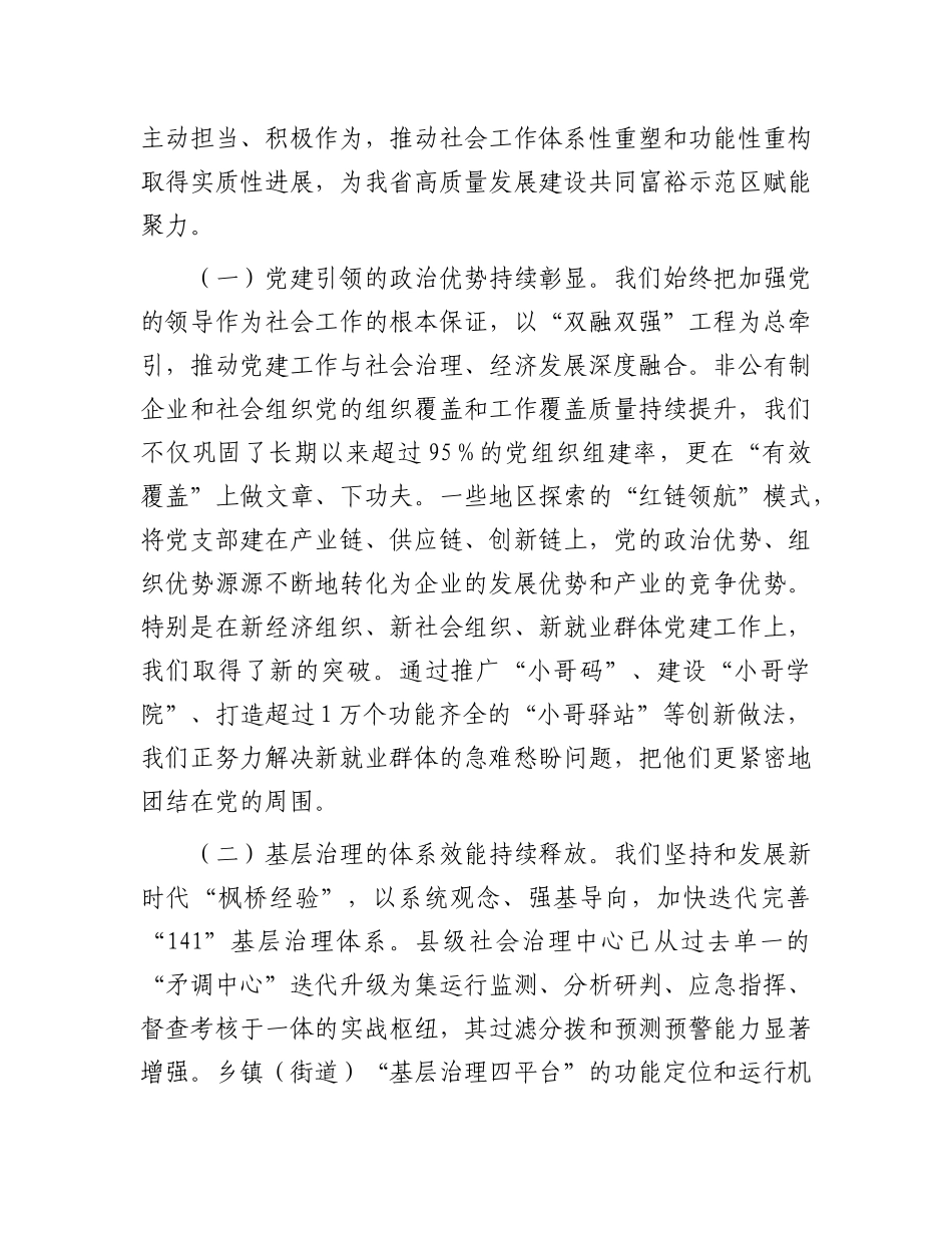 在2025年全省X委社会工作部长座谈会上的讲话.docx_第2页