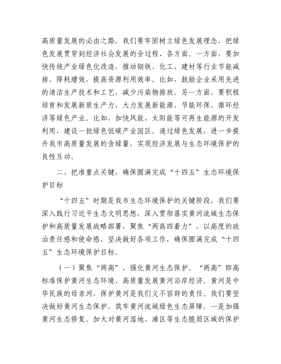 在2025年全市生态环境保护大会上的讲话.docx_第3页