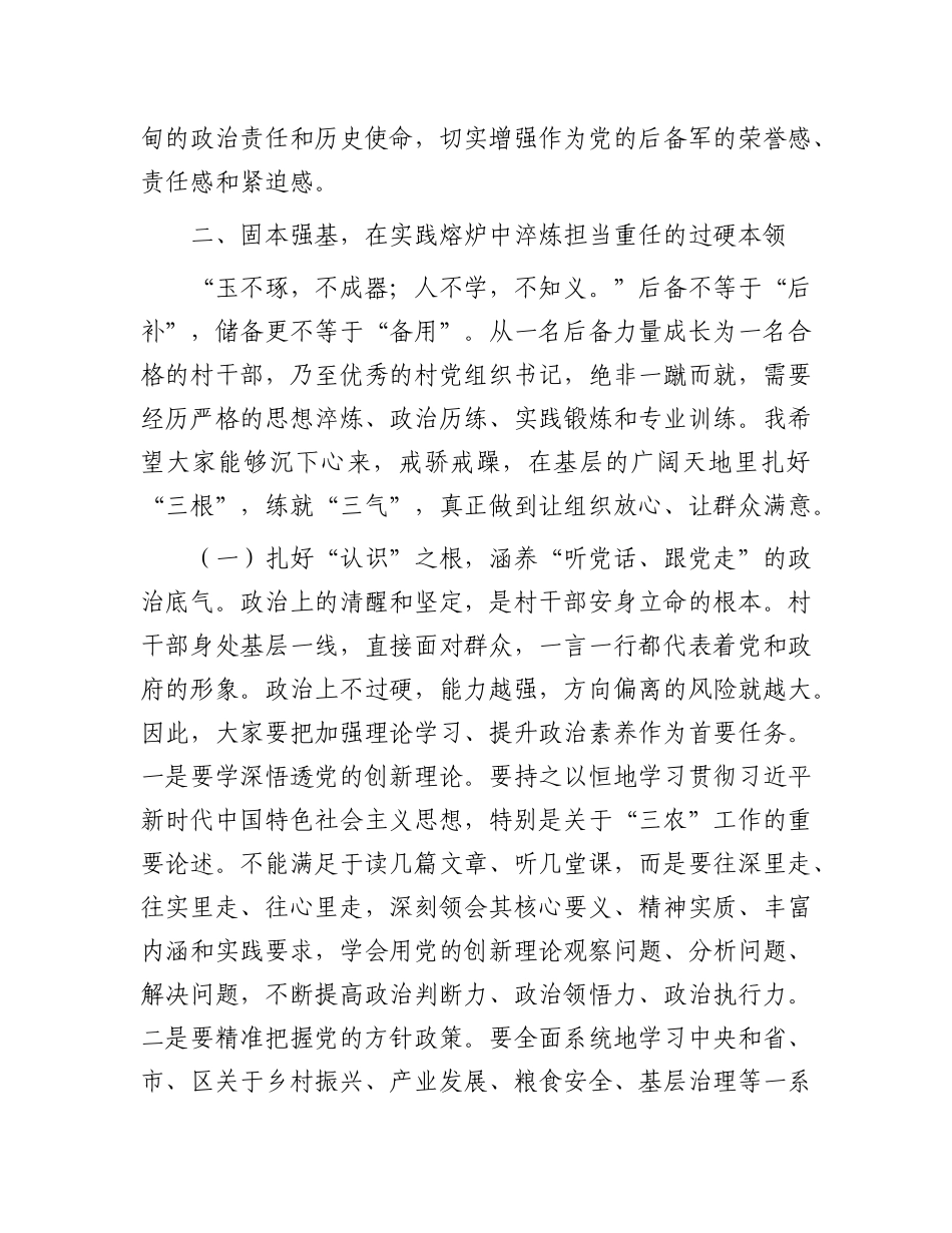 在2025年全镇村“两委”班子后备力量座谈会上的讲话(1).docx_第3页