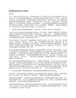在某某省总河长会议上的讲话.docx