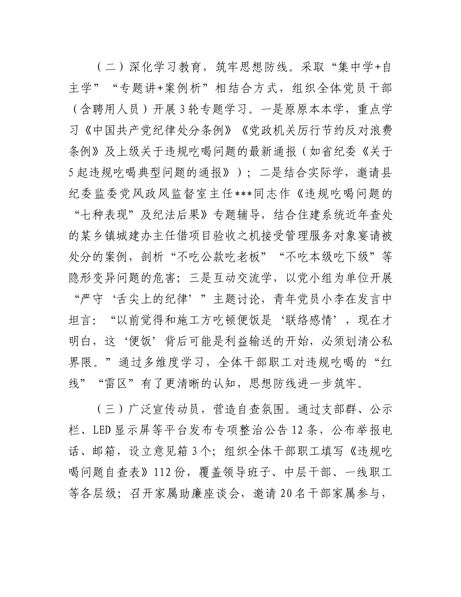 县住房和城乡建设局X支部关于违规吃喝问题专项自查情况的报告.docx_第2页