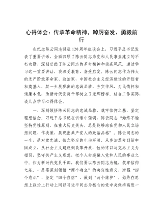 心得体会：传承革命精神，踔厉奋发、勇毅前行.docx