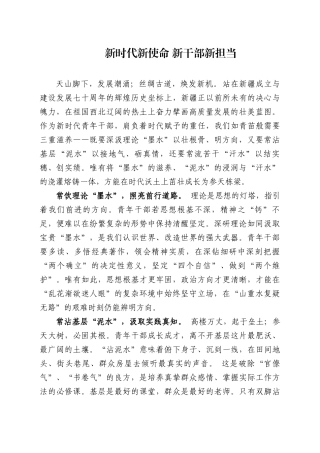 新时代新使命 新干部新担当.docx