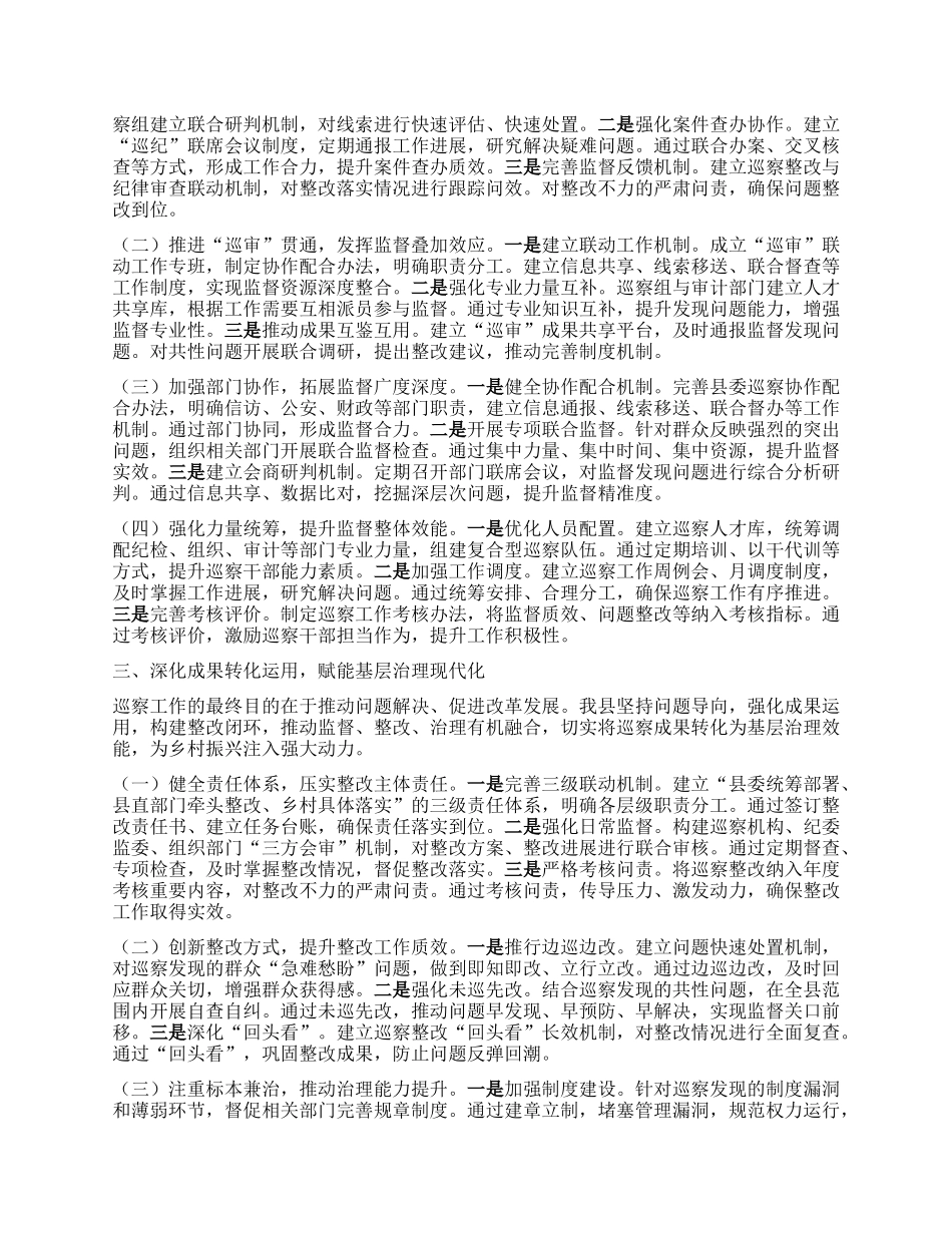 在全市村社巡察提质增效经验交流会上的汇报发言.docx_第2页