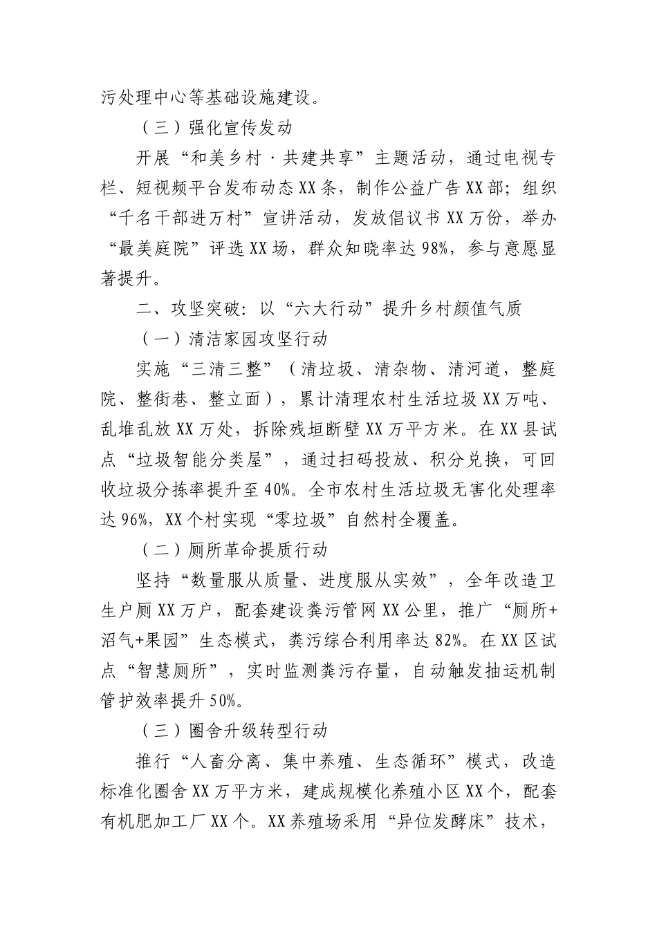 在全市乡村振兴“两清两改两治理”行动推进会上的汇报发言.docx_第2页