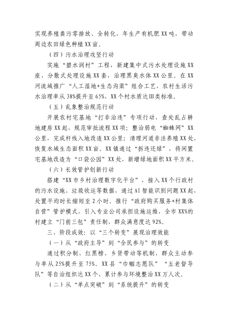 在全市乡村振兴“两清两改两治理”行动推进会上的汇报发言.docx_第3页