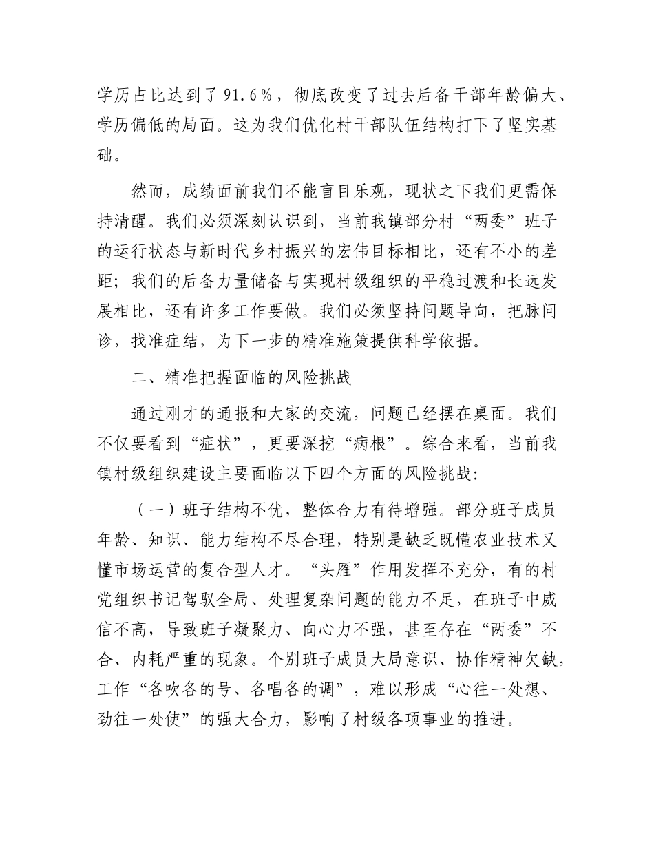 在镇村“两委”班子运行情况和村X组织书记后备力量储备情况分析研判会上的讲话.docx_第3页