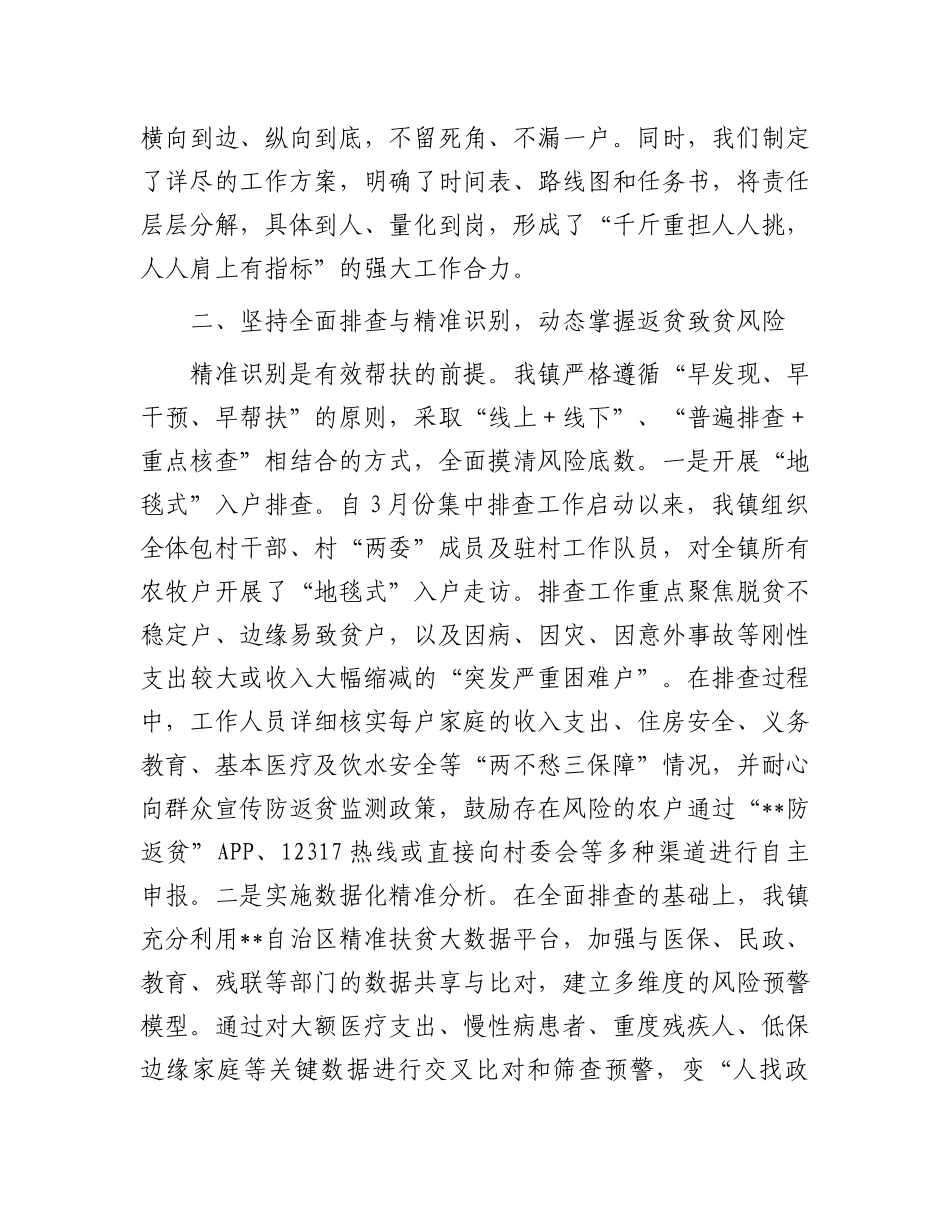 镇关于2025年上半年集中防返贫监测排查工作情况的报告.docx_第2页