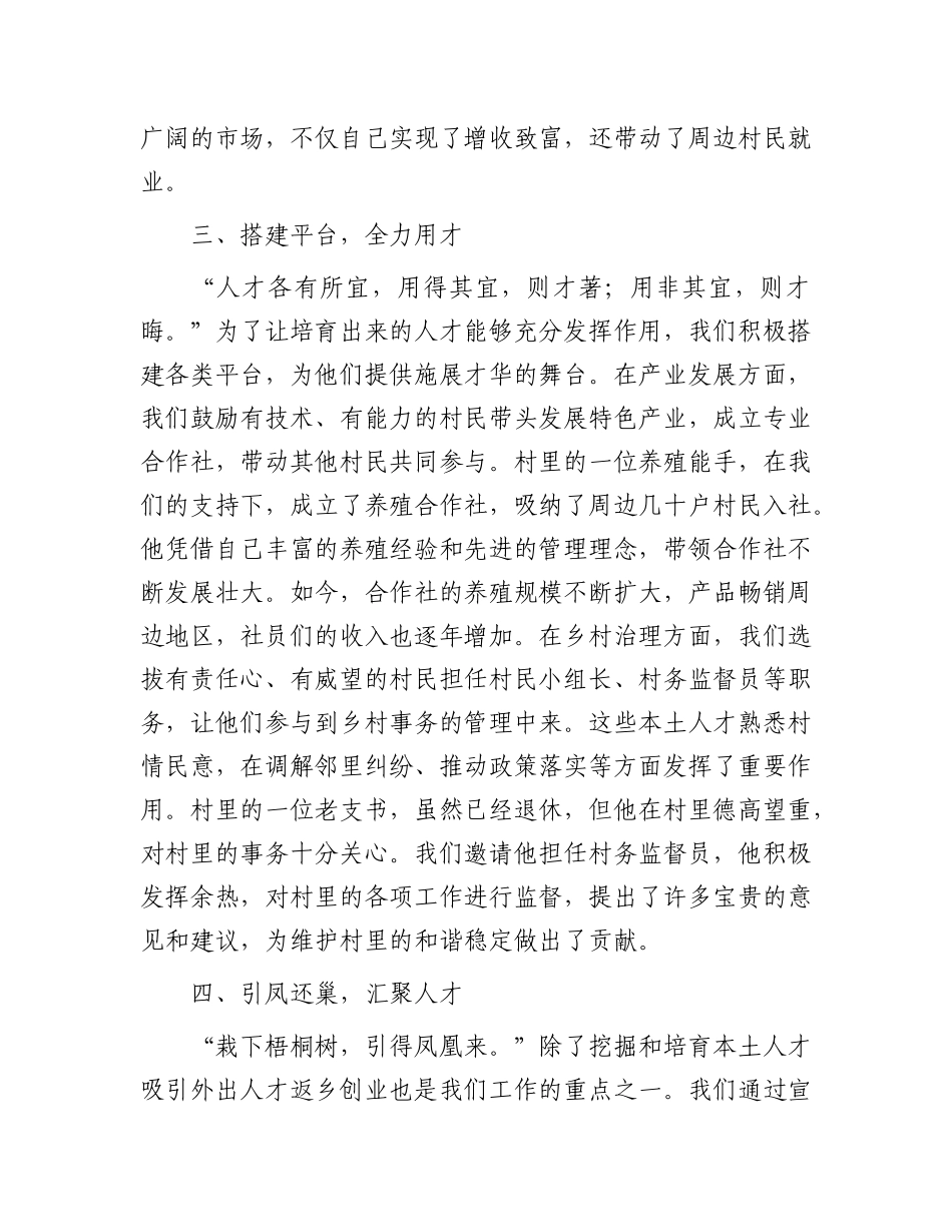 驻村践初心，帮扶启新程——在帮扶人才工作座谈会上的发言.docx_第3页