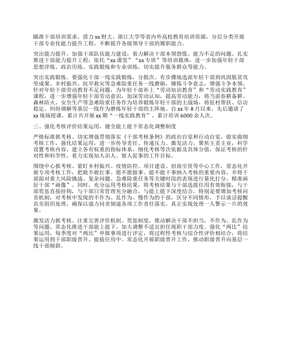 组织部长关于干部队伍建设思路打算的发言.docx_第2页