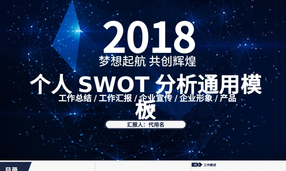 2020个人SWOT分析通用模板.pptx