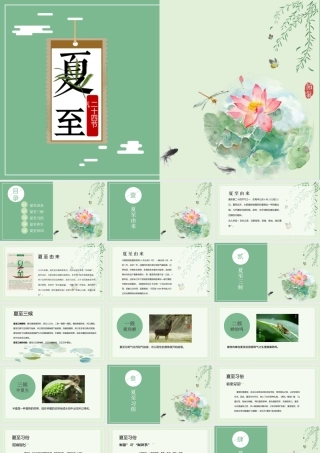 2020年最新传统节气之夏至PPT模板.pptx