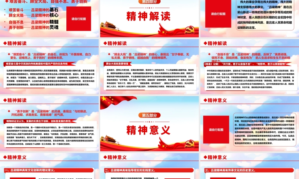 2021弘扬吕梁精神传承红色基因PPT.pptx