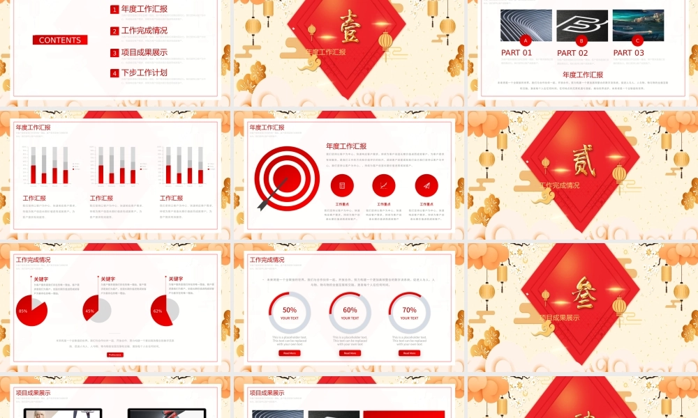 2021牛年公司开门红工作总结PPT模板.pptx