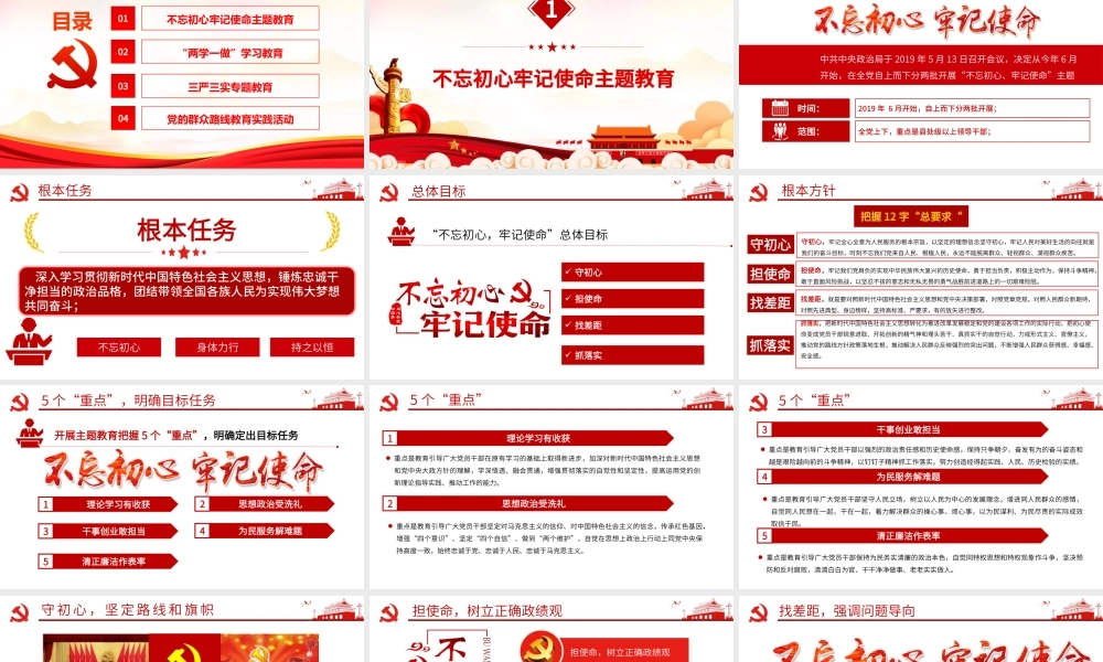 2021全党四场专题党课PPT不忘初心牢记使命两学一做三严三实党的群众路线党课课件.pptx