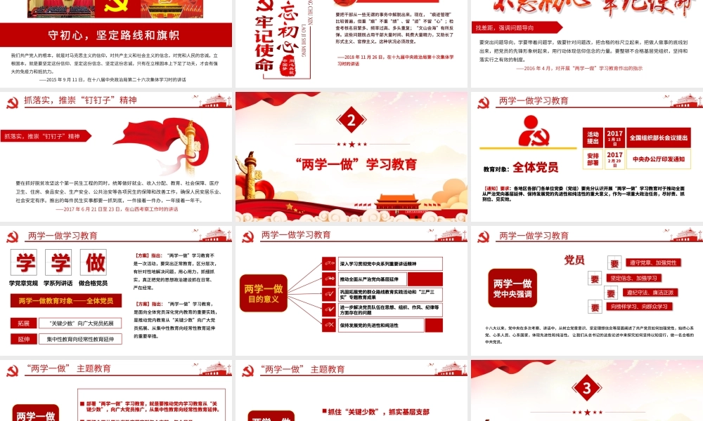 2021全党四场专题党课PPT不忘初心牢记使命两学一做三严三实党的群众路线党课课件.pptx