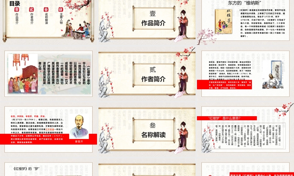 2021四大名著之红楼梦名著导读PPT.pptx